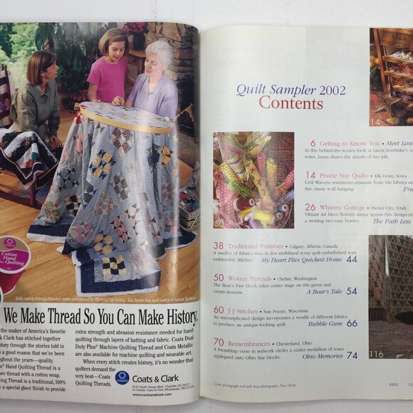 Better Homes Quilt Sampler Quilt Magazine 10 Projects July 2002 Modern Designs - Picture 2 of 14